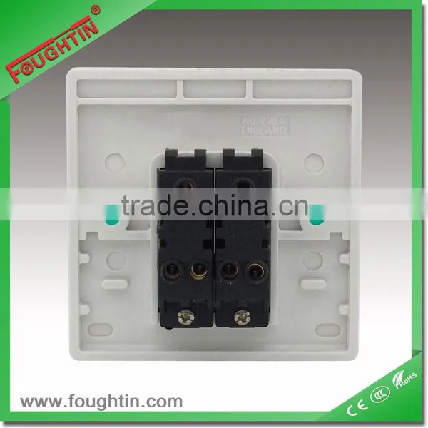 BAKELITE SWITCH 2 GANG 1 WAY SWITCH 10A 250VWHITE SWITCH UK1403 photo-3