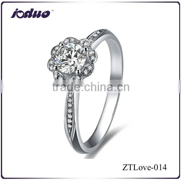 2016 Flower Micro-inserts 925 Sterling Silver Rings