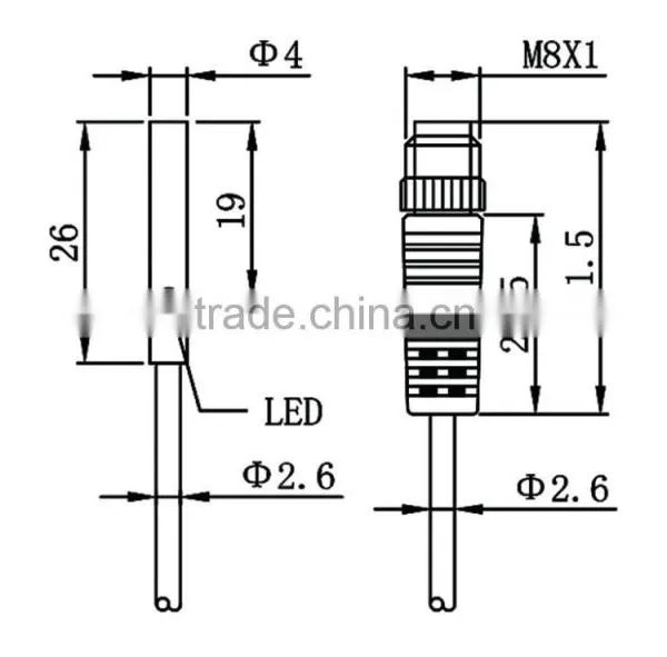 BB-H4 Z8 Series Ultra-mini Inductive Proximity Sensor photo-2
