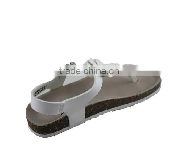2015 White Flip-flops Cork Outsole Wear-resisting Lady Sandal Shoes photo-2