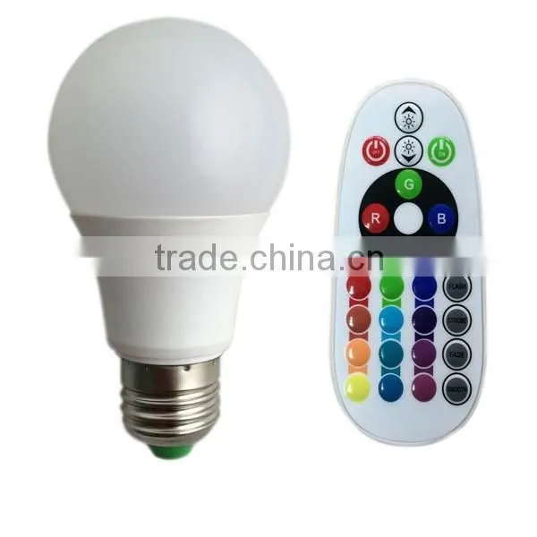Brightness LED E27.3W 5W 7w IR Remote Rgbw Light Bulb With Full Color Rotating photo-4