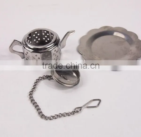 New Taepot Shaped Mini Stainless Steel Infuser Strainer Mesh Locking Tea Ball Filter photo-3