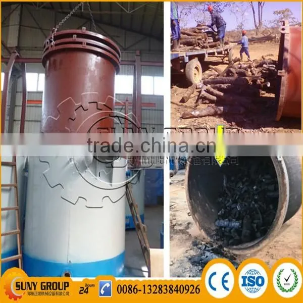 Gas Reused Production Line Designed Bamboo Bbq Charcoal Machine