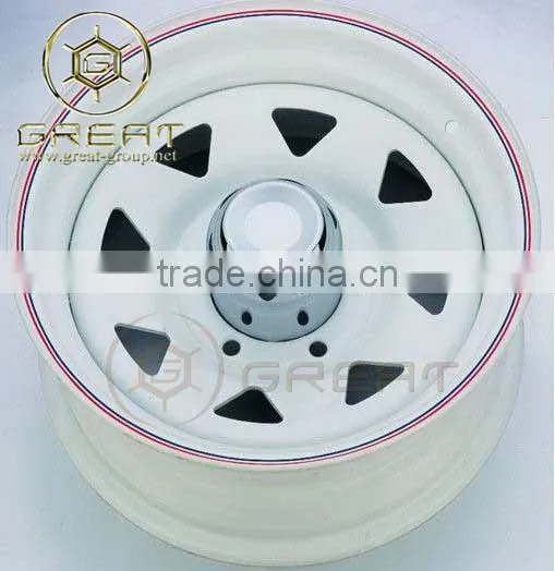Steel Material of White Trailer Wheels photo-5