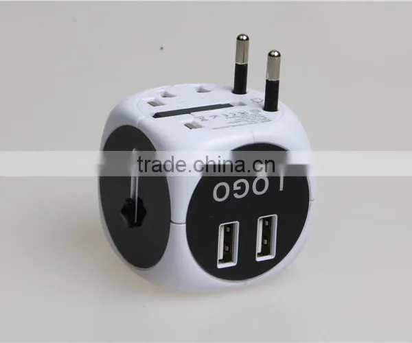 Newest Travel Adapter Universal Plug to American Power Adapter With Double USB Port 250V 2500Ma Universal Travel photo-4