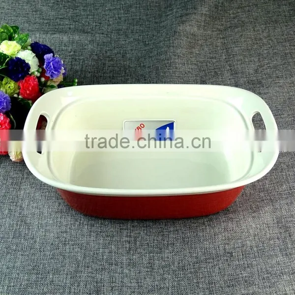 High Quality Fashion Red Ceramic Bakeware With Two Handles Bulk Fast Shipping photo-2