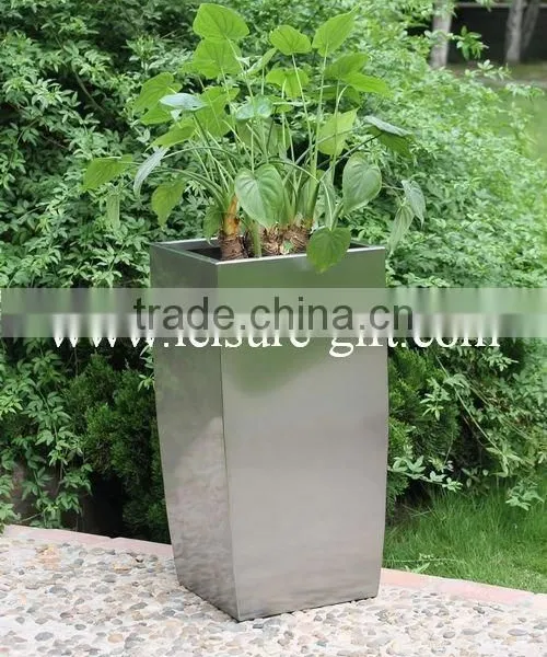 FO-9007 Square Stainless Steel Flower Pots, Home Decoration photo-2