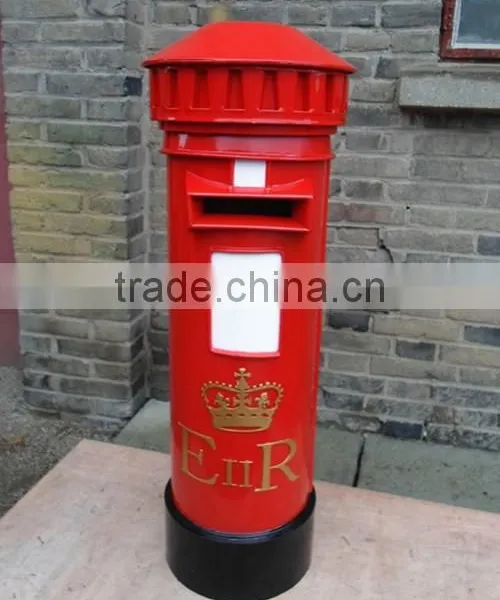 red steel post box