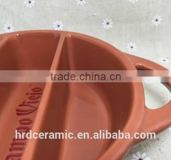 2015 High Quality Chinese Grids Plate Ceramic Meat Plate photo-3