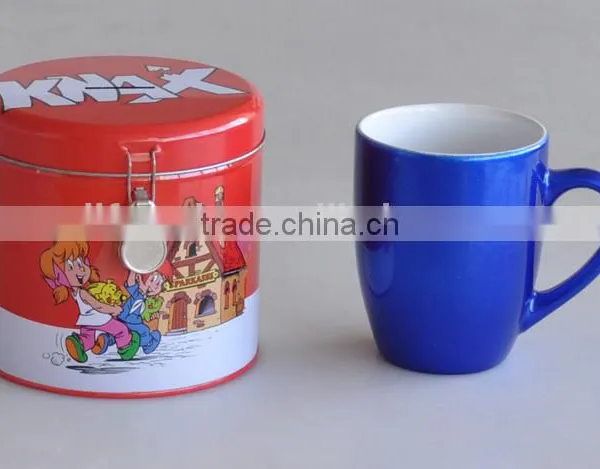 2017 Wholesale Promotional Stoneware Cheap Coffee Mug With Tin Box Packing photo-2