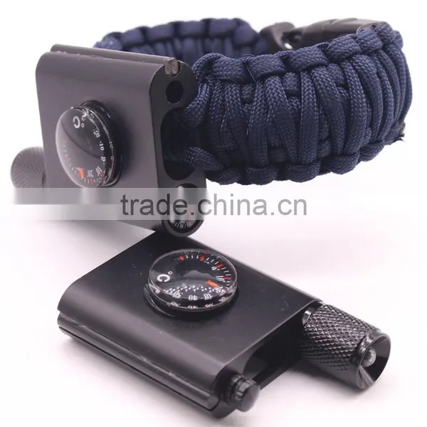 Newest Design Outdoor Survival Compass Paracord Bracelet With LED Light photo-6