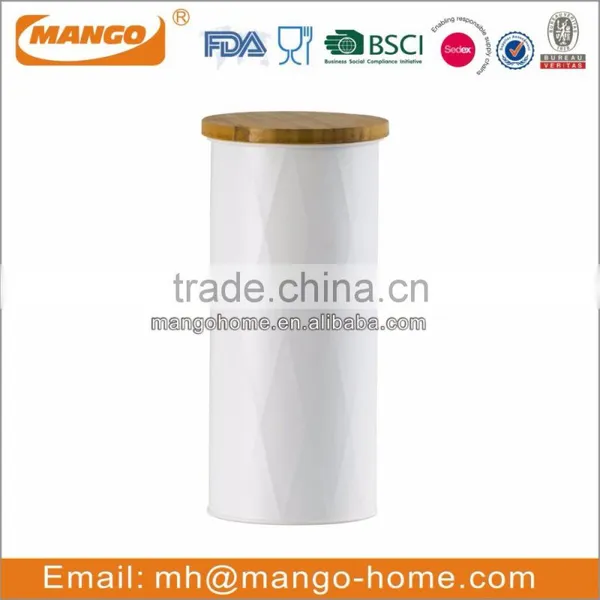 Eco-friendly Customized Carbon Steel Decorative Coffee Canisters With Cork Stopper photo-3