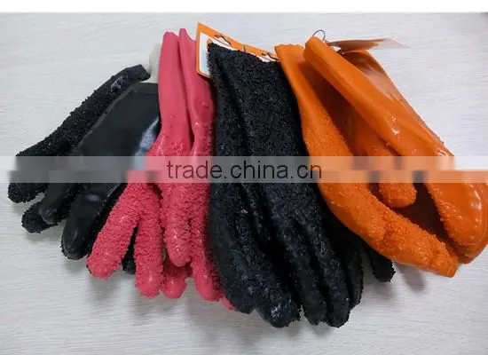 DDSAFETY Construction Safety Working Pvc Gloves With Acrylic Boa Liner photo-4