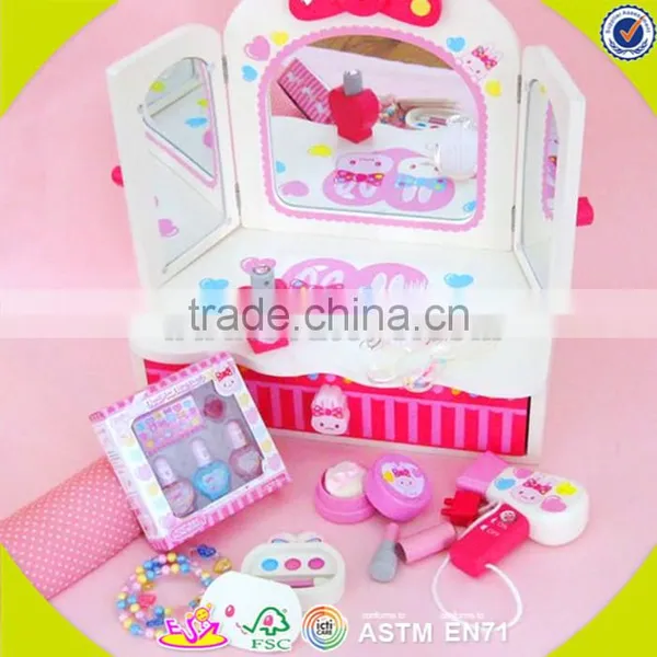 Wholesale Baby Wooden Dresser Play Set Toy, High Quality Kids Wooden Dresser Toy, Cheap Wooden Kitchen Play Set W10D015 photo-3