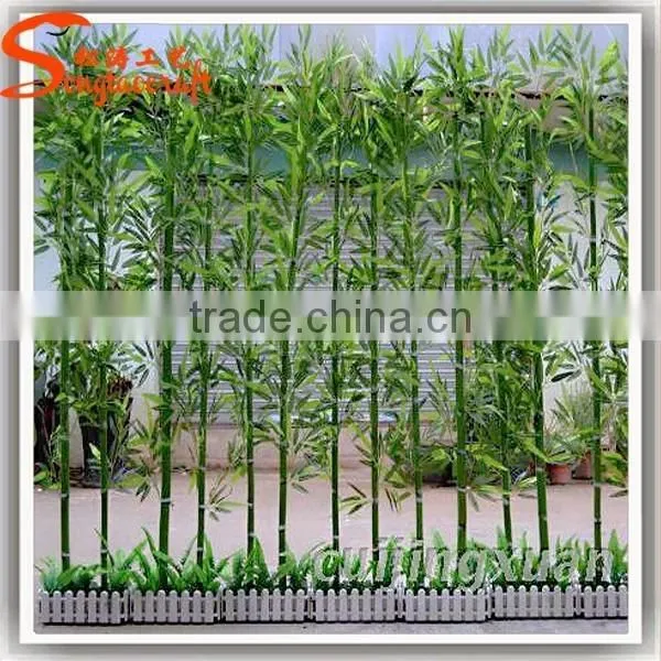 Guangzhou Supplier Wholesale Artificial Plastic Bamboo Poles Cheap Lucky Bamboo Tree Leaves Branch Plants Indoor Decoration photo-3