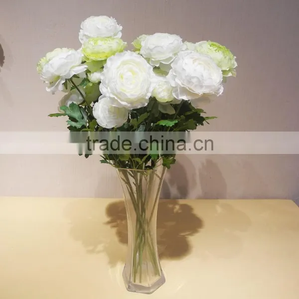 Craft Artificial Fake Floral Blume Single Flower With Plastic Stem Fabric Flowers for Headbands photo-5