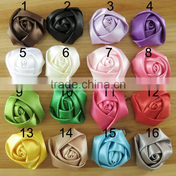 Handmade Satin Rose Flower Headband for Kids Hair Accessories photo-3