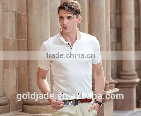 2016 New Design Turndown Collar Anti-UV Quick Dry Shirt Plain Color Man Polo T-shirt photo-2