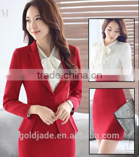 Polyester Official Elegant Comfortable Women Work Suit photo-6