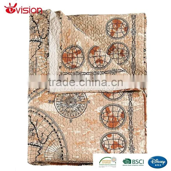 New Arrival Bedspread,Map Design Bedspread,king Size Fitted Bedspread photo-2