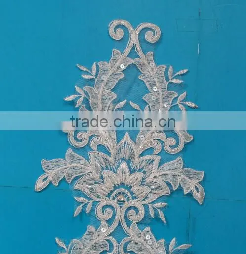 Factory Hot Sales Sequin Rhinestone Appliques for Wedding Dress photo-2
