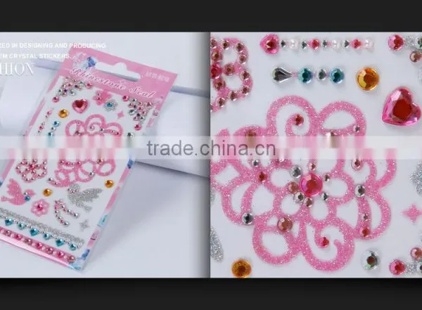 Eco-friendly Decorated Body Self Adhesive Acrylic Rhinestone Gem Sticker photo-4