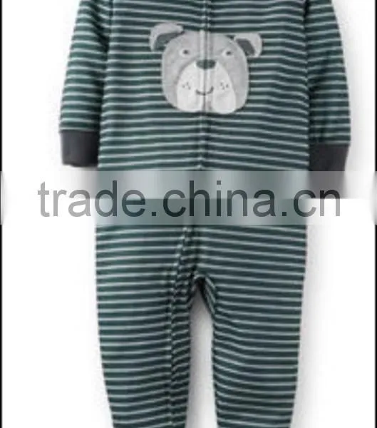 OEM TinaLuLing Brand Girls Pink Dog Cartoon One Piece Jumpsuits Cotton Footed Pajama photo-2