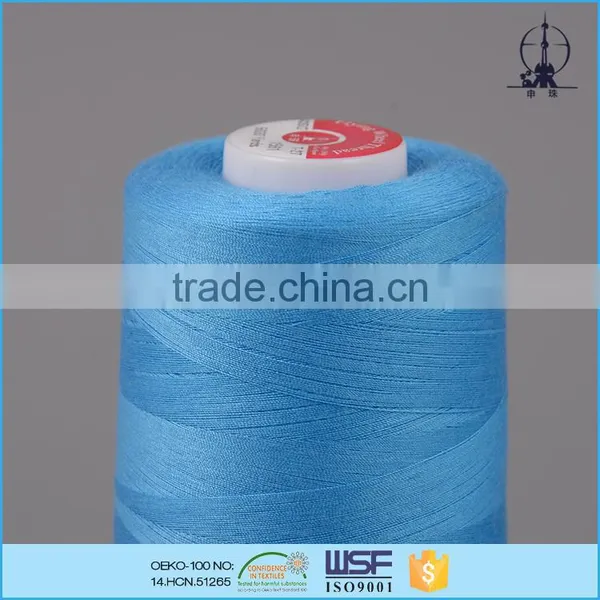 Chinese Producers 12s/2 Jeans Spun Polyester Bag Sewing Thread photo-5