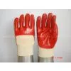 Supply Red PVC Open Back Coated Gloves