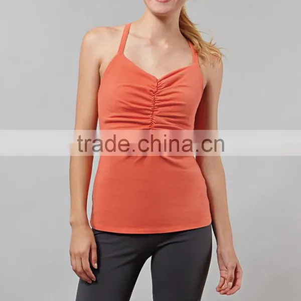Wholesale Nylon Spandex Yoga Stringer Vest Sexy Tank Top Women Fitness