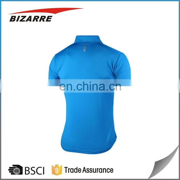 Compressed Blank Bamboo Blue Polo Shirt Custom Logo photo-2