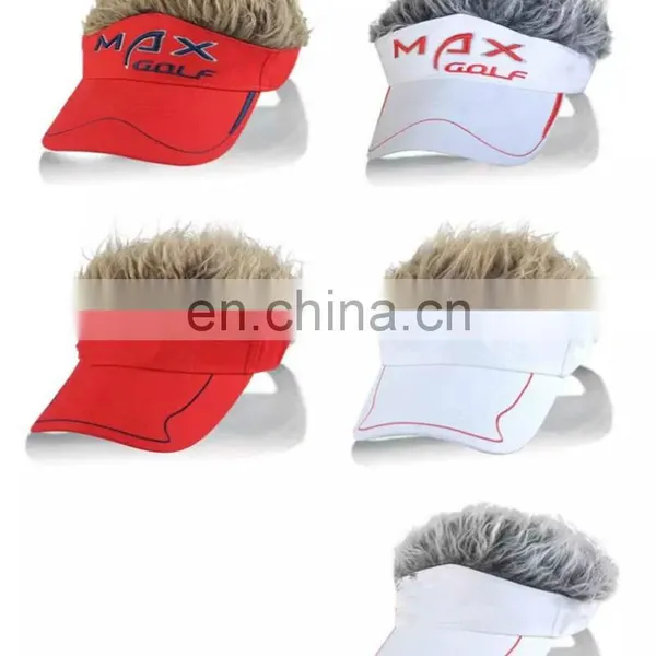 Flair Hair Hat Visors with assorted colors hair