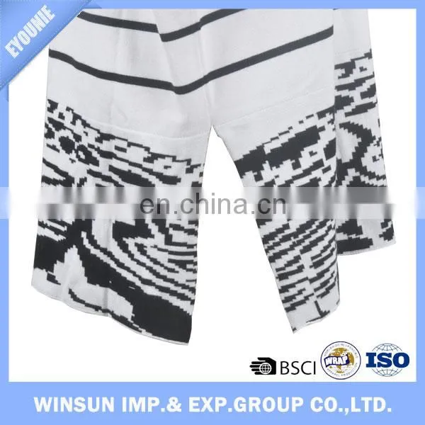 White High Quality Spring Fashion Stripe Fish Women Sweater Wide Bats Sleeve Long Pullover photo-5