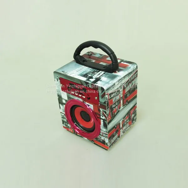 Portable Bluetooth Speaker Wireless Rechargeable Battery Mini Cube Bluetooth Wooden Speaker photo-3