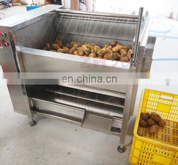 Industrial Automatic Yam Vegetable Washing Machine Potato Skin Cleaner Carrot Peeler photo-5