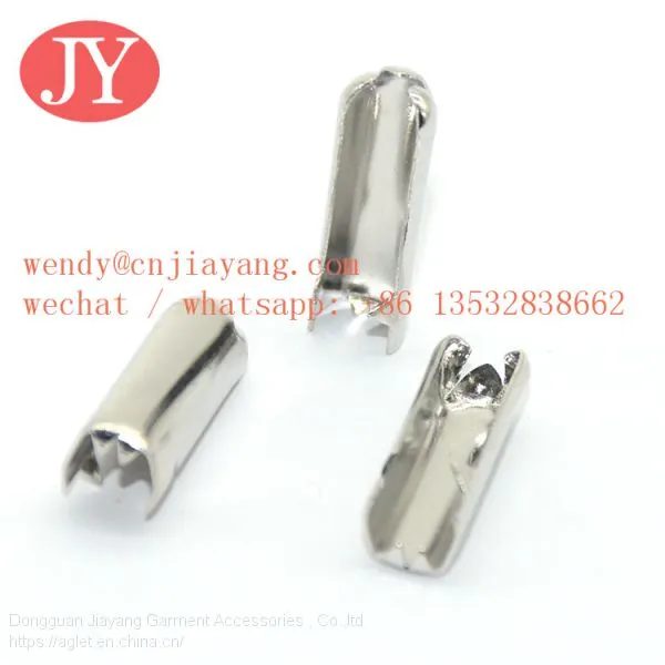 Dongguan Jiayang Aglet Crimp Yeezy Boost Metal Tips Shoelace Tip Plastic Shoelace Tip photo-5