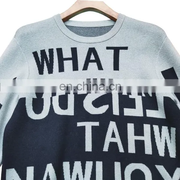 DiZNEW OEM Mens Wool Sweater Jacquard Pullover Sweaters For Man photo-4