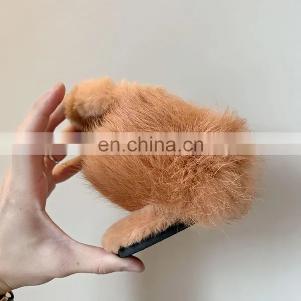 Amazon Wholesale Hot Sale Fashion Factory Price Furry Slides Ladies Faux Fur Fleece Open Toe Slippers Shoes photo-6