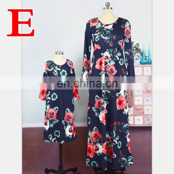 2019 New FLORAL FULL PRINT Dress Mother Daughter Matching Dress 5COLORS (this Link for WOMAN) photo-6