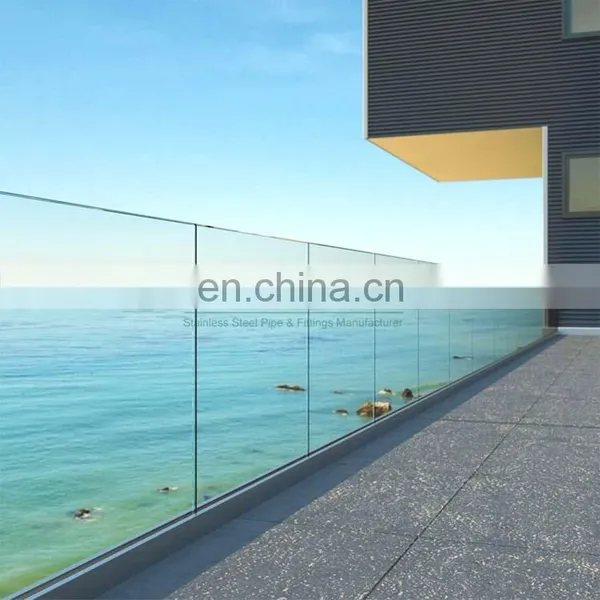 Balcony Baluster Frameless Aluminium Channel Glass Railing Design For Deck photo-4