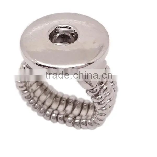 Fashion Alloy Finger Ring Snap Button Jewelry photo-3