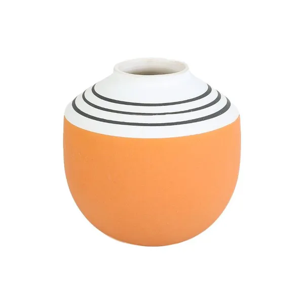 Red Color Stripe Ins Nordic Modern Style Fresh Flower Ceramic Vase For Showroom photo-5