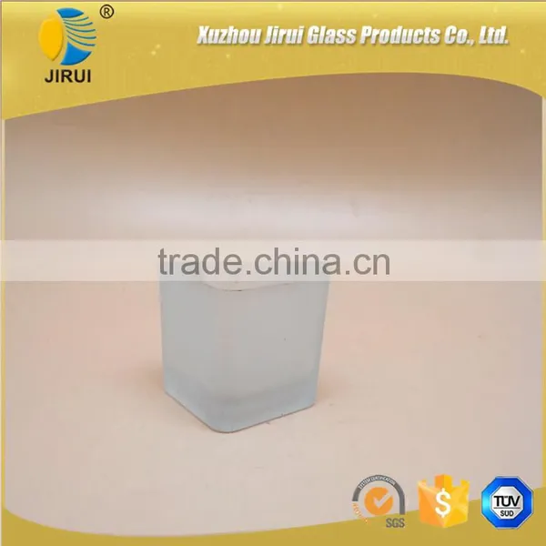 80ml Square Frosted Glass Candle Jar photo-2
