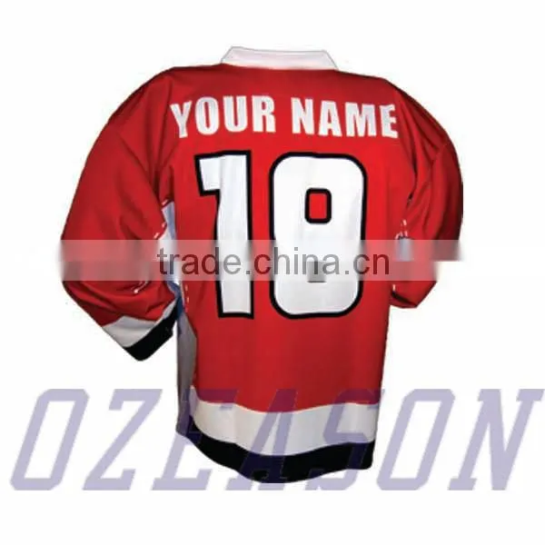 Warm Ice Hockey Jersey Shirt Custom Made Design Logos Numbers Names photo-4