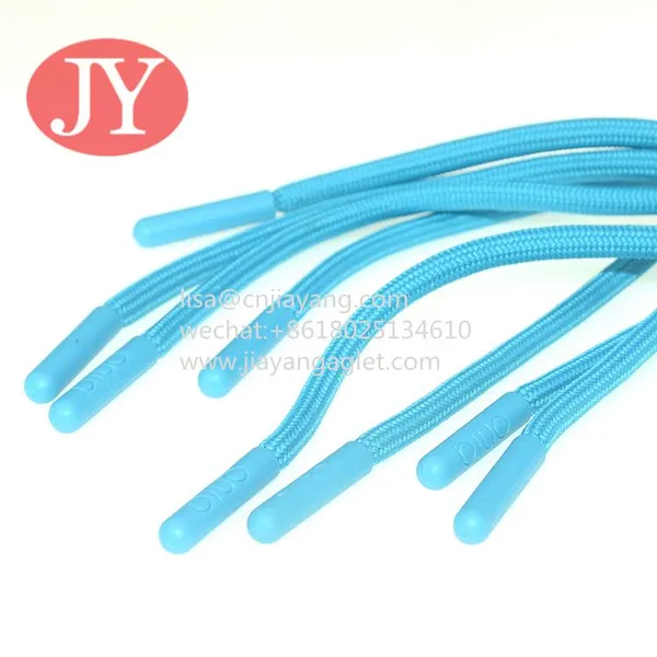 Hot Selling Solid Color Polyester Drawstring With Shoestring Aglet Tips TPU Plastic Aglet Cord photo-5
