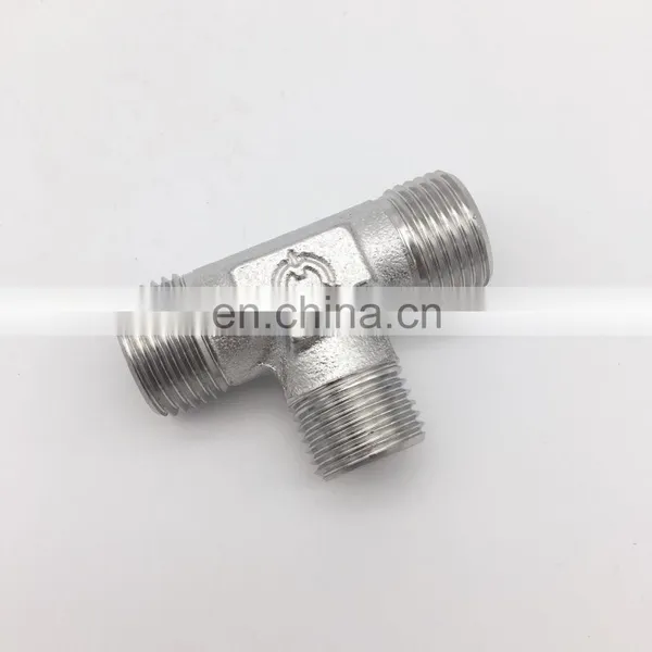 Haihuan Compression Equal Tee Fitting Stainless Steel Nipple Pipe Fitting OEM ODM Hydraulic Adapter photo-2