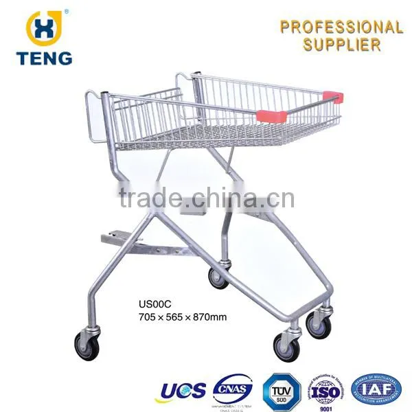 Red Wire Metal Shopping Trolley Price Classical Steel Material Shopping Trolley photo-4