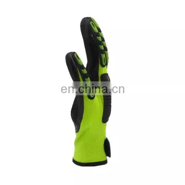 Sandy Nitrile Coated Palm Touchscreen Impact Resistant Working Mechanical Gloves photo-3