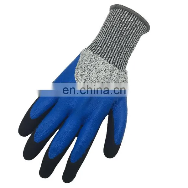 Great Grip HPPE Glass Fiber Construction Cut Resistant Level 5 Nitrile Coated Protective Safety Gloves photo-2