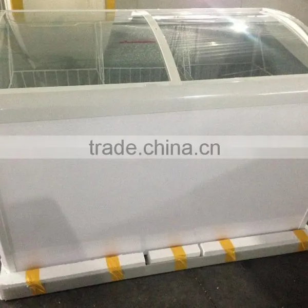 378L 220v&110v Mobile Glass Door Chest Deep Freezer photo-4